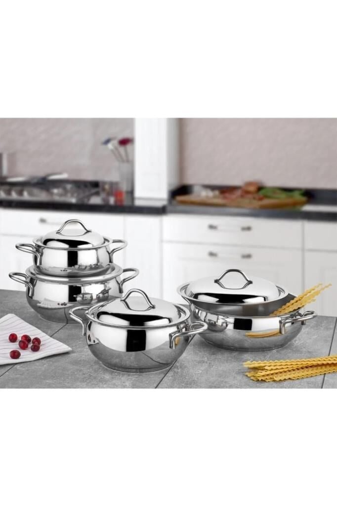 Gülsan İrem Set 8 Parça Çelik Tencere Seti