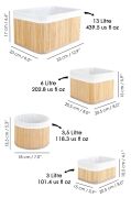 Bambu 4'lü Pinterest Stil Organizer Sepet 16572