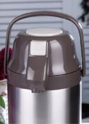 Cooker 2008 3.5 Litre Pompalı Çelik Termos Kahverengi