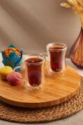Perotti Double Wall 2 Li Çift Cidarlı Kulplu Çay Bardağı 15538