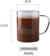 Tohana Good Morning Borosilikat Cam Kupa 400 ml 87333