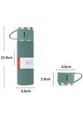 Kapris Paslanmaz Çelik Termos 3lü Set Yeşil Kap-291