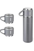 Kapris Paslanmaz Çelik Termos 3lü Set Gri Kap-291