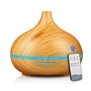 Hava Nemlendirici Buhar Makinesi Ve Aroma Terapi Led Işıklı Açık Kahve SL-168