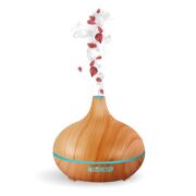 Hava Nemlendirici Buhar Makinesi Ve Aroma Terapi Led Işıklı Açık Kahve SL-168