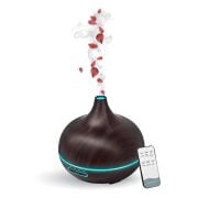 Hava Nemlendirici Buhar Makinesi Ve Aroma Terapi Led Işıklı Koyu Kahve sl-168