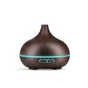 Hava Nemlendirici Buhar Makinesi Ve Aroma Terapi Led Işıklı Koyu Kahve sl-168