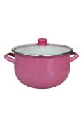 Emaye Derin Bombeli Yoğurt Tenceresi 24 Cm 5 Litre Kırmızı 179-C