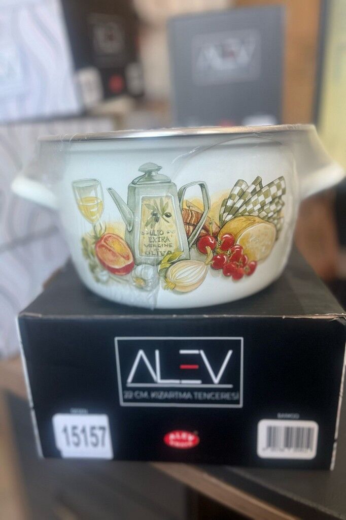 Lüks Emaye Kızartma Tenceresi Fritöz 22cm 3,90 Litre Olio 15157