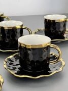 Arow Porselen Kahve Takımı Siyah TR-2944