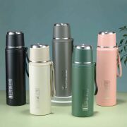 Kapris Çift Katlı Paslanmaz Çelik Termos Yeşil 1 Litre Kap-294