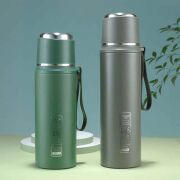 Kapris Çift Katlı Paslanmaz Çelik Termos Gri 1 Litre Kap-294