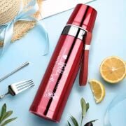 Kapris Çift Katlı Paslanmaz Çelik Termos Kırmızı 750 ml Kap-288