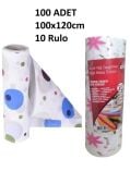 Kapris 100x120cm Kullan At Masa Örtüsü 12 Metre 100 Adet(10 Rulo) Ekonomik Set