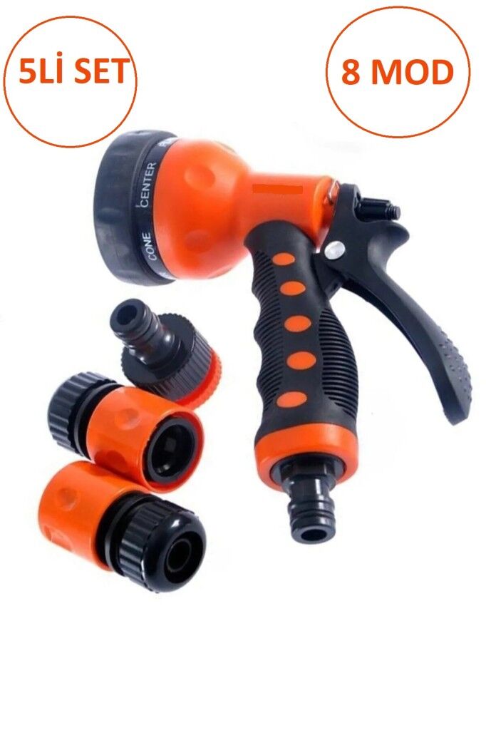 Kinetex 5 Parça Otomatik Tetikli Bahçe Sulama Tabancası 8 Modlu 3172