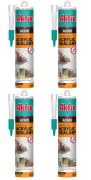 Akfix 4 Adet Genel Amaçlı Beyaz Akrilik Mastik 500 Ml AC605
