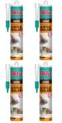 Akfix 4 Adet Genel Amaçlı Beyaz Akrilik Mastik 500 Ml AC605