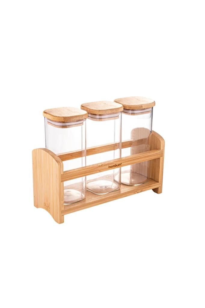 Bambum Saphire 4 Parça Standlı Baharatlık Seti B5585