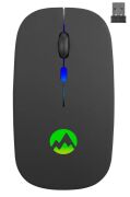 Everest Ledli Şarjlı Kablosuz Mouse Siyah Smw-710