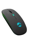 Everest Ledli Şarjlı Kablosuz Mouse Siyah Smw-710