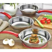 Gülsan Jasmin Çelik Tava Seti 3 Parça 16cm 18cm 20cm