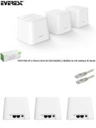 Everest Finix 2.4Ghz 5Ghz 3 Lü Mesh Kablosuz Ac Router MW3-3P