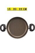 Kuvars 3'lü Sahan Set 18 - 20 - 22 Cm