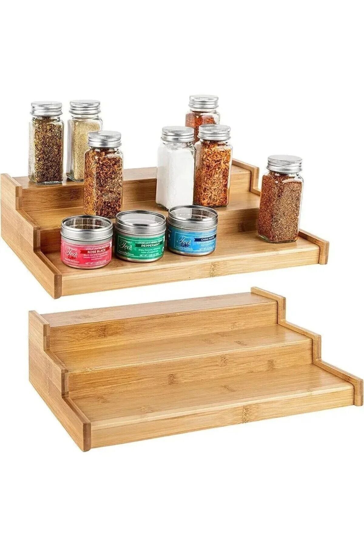 Arow Bambu Baharat Standı 40x21x9 Cm D-125