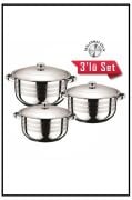 Royal Middle Çelik Tencere Seti 20-22-24 Cm
