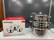 Royal Middle Çelik Tencere Seti 20-22-24 Cm