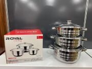 Royal Middle Çelik Tencere Seti 20-22-24 Cm