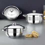 Royal Middle Çelik Tencere Seti 20-22-24 Cm