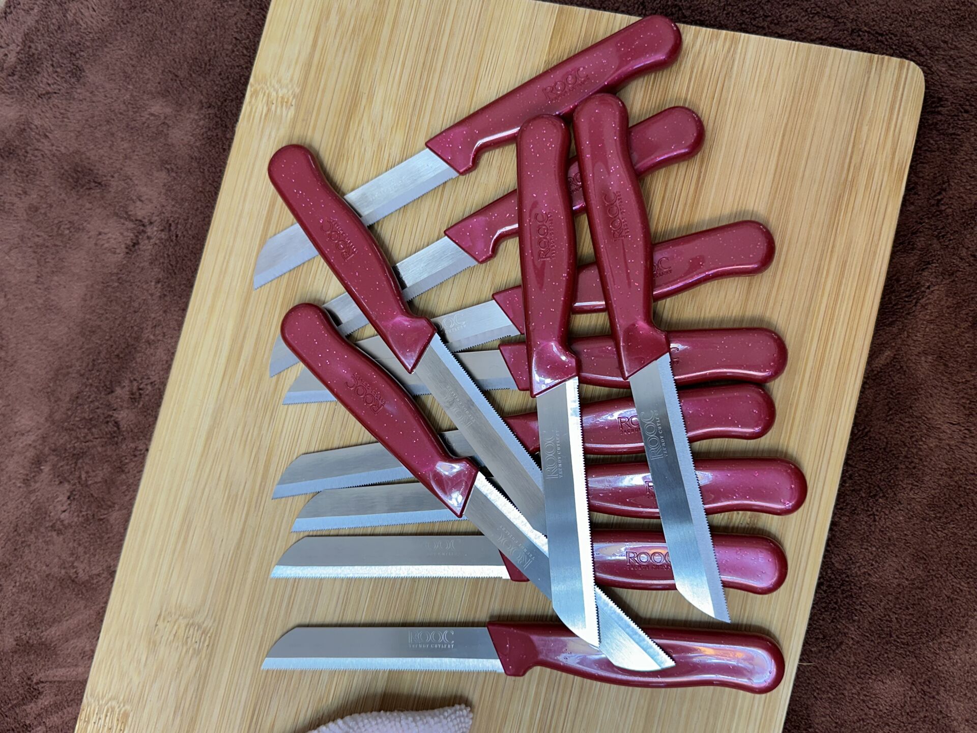 Kapris 12 Adet Meyve Bıçağı Seti Alman Model Kırmızı SLR01