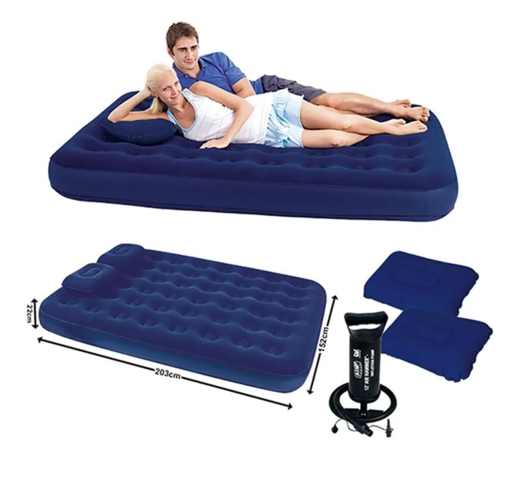 Bestway 67374 Şişme Yatak Yastıklı Ve Pompalı 203X152X22 cm