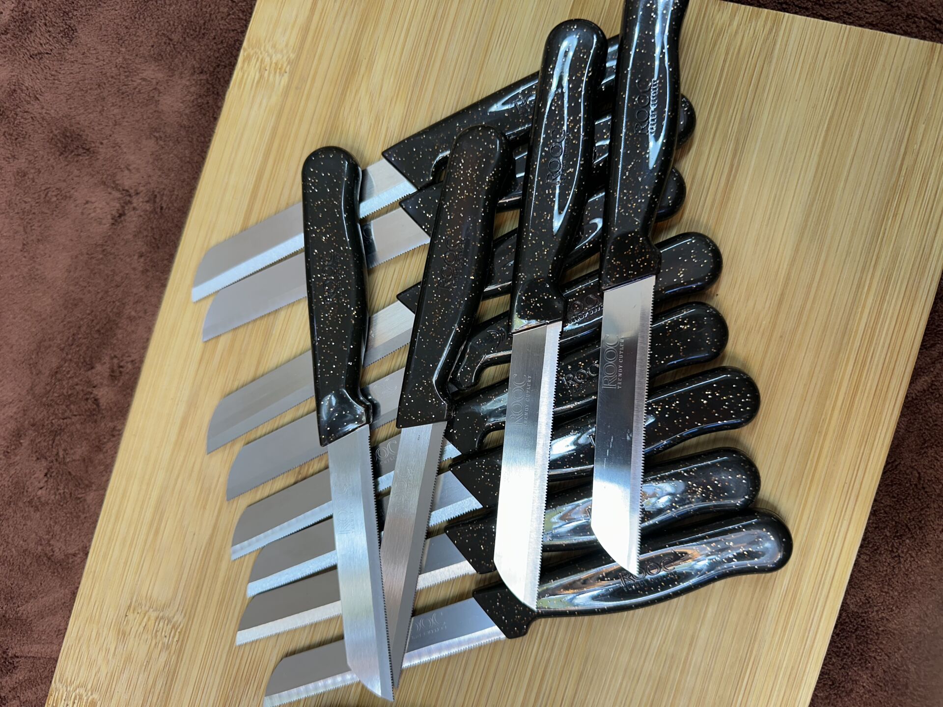 Kapris 12 Adet Meyve Bıçağı Seti Alman Model Kahve SLR01