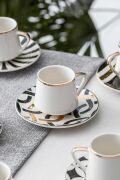 Acar Petra 6 Kişilik Porselen Kahve Fincanı Takımı - 90 ml 05213