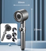 Kapris Masaj Başlıklı Filtreli Fonksiyonlu Duş Başlığı