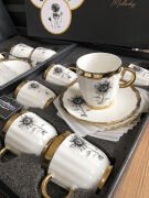 Acar Melody 6 Kişilik Porselen Kahve Fincanı Takımı 90 ml 5142 Gold Model-2