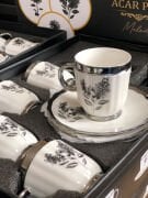 Acar Melody 6 Kişilik Porselen Kahve Fincanı Takımı 90 ml 5142 Silver Model-3