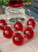 Kapris 6 lı Keyfi Ala Borosilikat Cam Bardak Çay Bardağı 200 ml