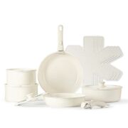 Kapris Beta 15 Parça Seramik Döküm Tencere Tava Seti Beige