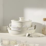 Kapris Beta 15 Parça Seramik Döküm Tencere Tava Seti Beige