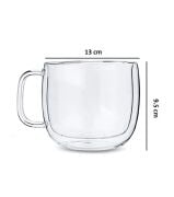 Perotti Double Wall Çift Cidarlı 450 ml Cam Kupa 12482 (2 Adet)