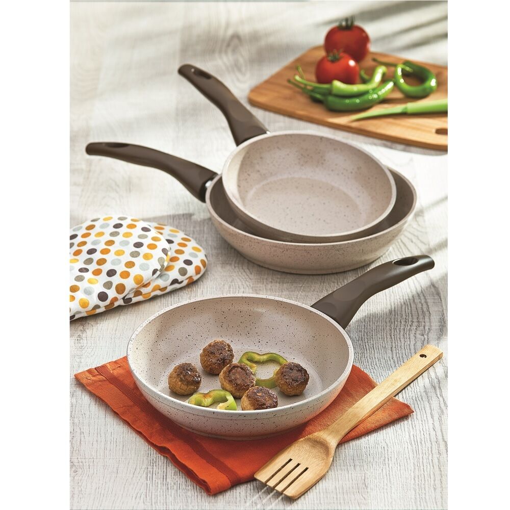 Gülsan Safran Granit 3lü Tava Set 18-20-22 Cm
