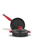 Gülsan 3 Parça Döküm Granit Set 26Cm