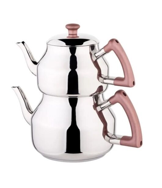 Özkent Marmaris Orta Boy 3,4 Lt Paslanmaz Çelik Çaydanlık Rosegold K315