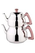 Marmaris Mega Boy 4,9 Lt Paslanmaz Çelik Çaydanlık Rosegold K316