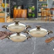 Gülsan Safran 6 Parça Granit Omlet Sahan Seti