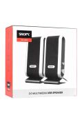 Snopy SN-820 1+1 Speaker Siyah/Gümüş USB