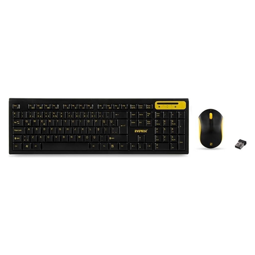 Everest 2.4 Ghz Kablosuz Klavye + Mouse Set Siyah KM-5535